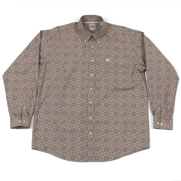Cinch Western Shirt Mens Large Geometric Long‎ Sleeve Button Rodeo Cowboy Ranch - Picture 2 of 11